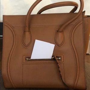 Céline mini luggage bag tote, Tan